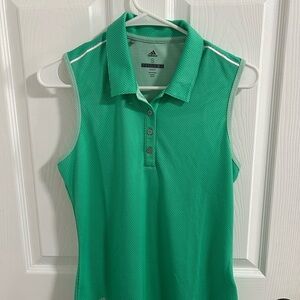 Adidas Women's Green Sleeveless Tank Top